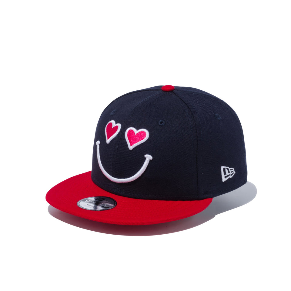 Youth 9FIFTY スマイル ネイビー × ストロベリー/スノーホワイト スカーレットバイザー