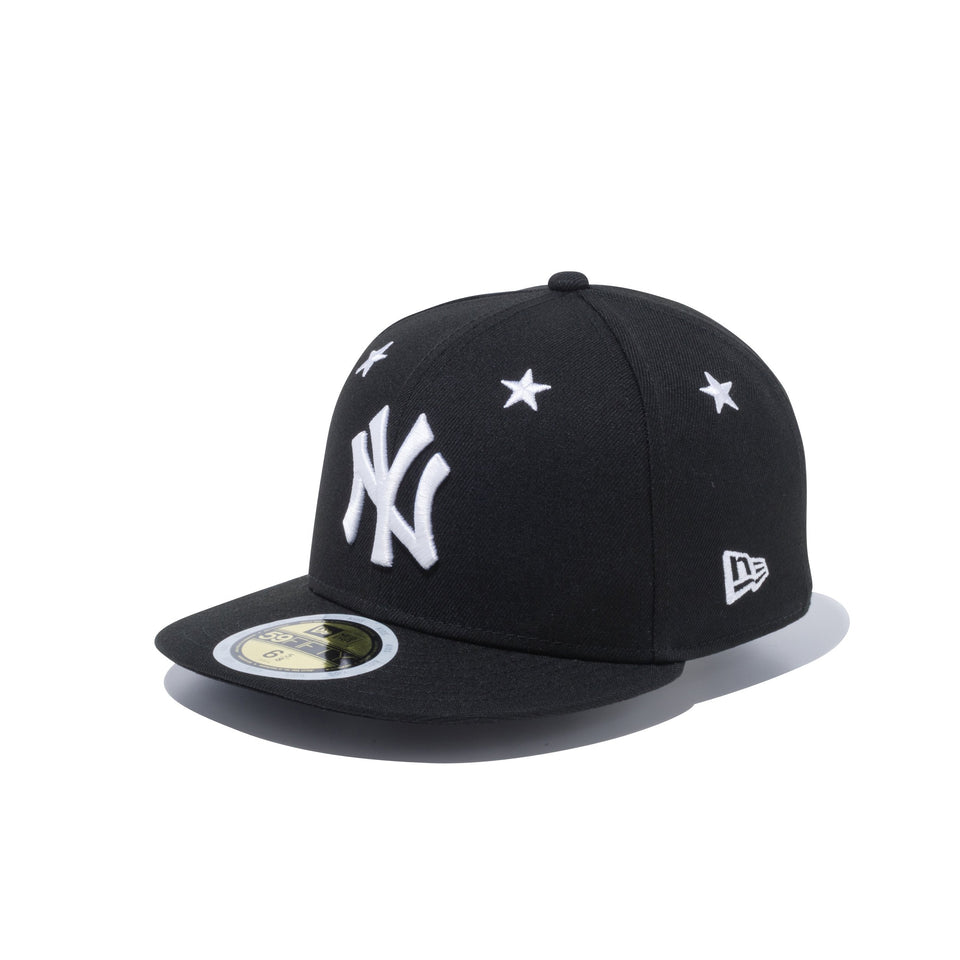 Kid's 59FIFTY Star Eyelets ニューヨーク・ヤンキース ブラック × スノーホワイト