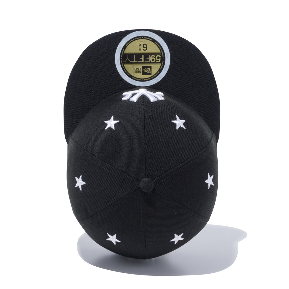 Kid's 59FIFTY Star Eyelets ニューヨーク・ヤンキース ブラック × スノーホワイト