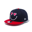 9FIFTY スマイル ネイビー × ストロベリー/スノーホワイト スカーレットバイザー