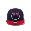 9FIFTY スマイル ネイビー × ストロベリー/スノーホワイト スカーレットバイザー