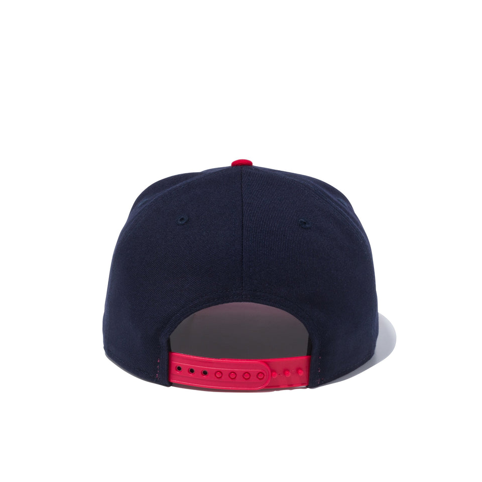 9FIFTY スマイル ネイビー × ストロベリー/スノーホワイト スカーレットバイザー