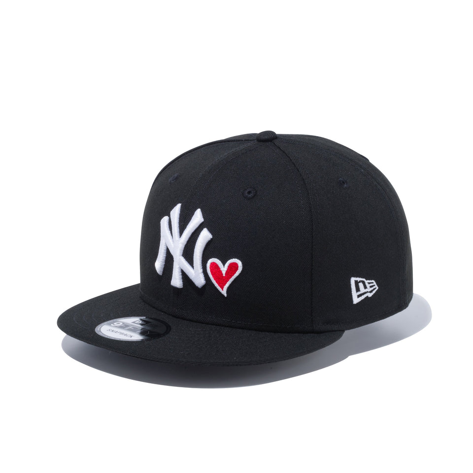 9FIFTY With Heart ニューヨーク・ヤンキース ブラック × スノーホワイト / ラディアントレッド