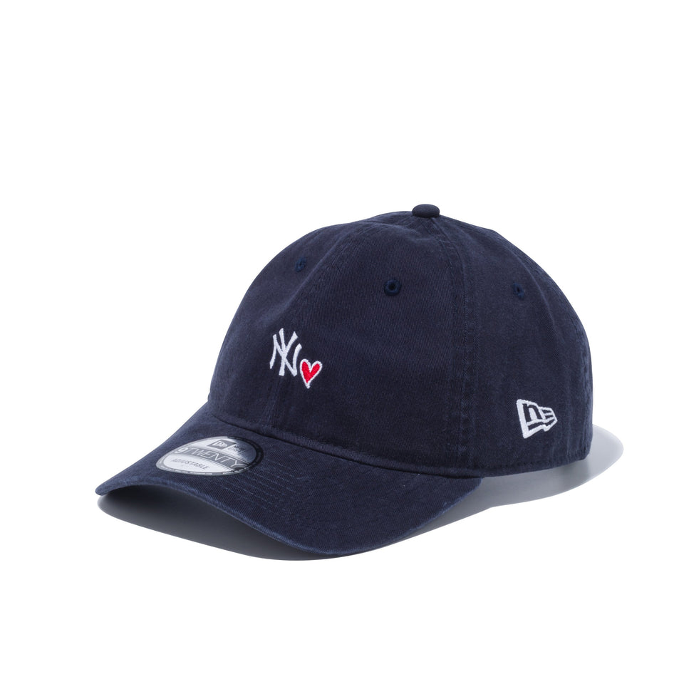 9TWENTY クロスストラップ With Heart ニューヨーク・ヤンキース ミニロゴ ネイビー