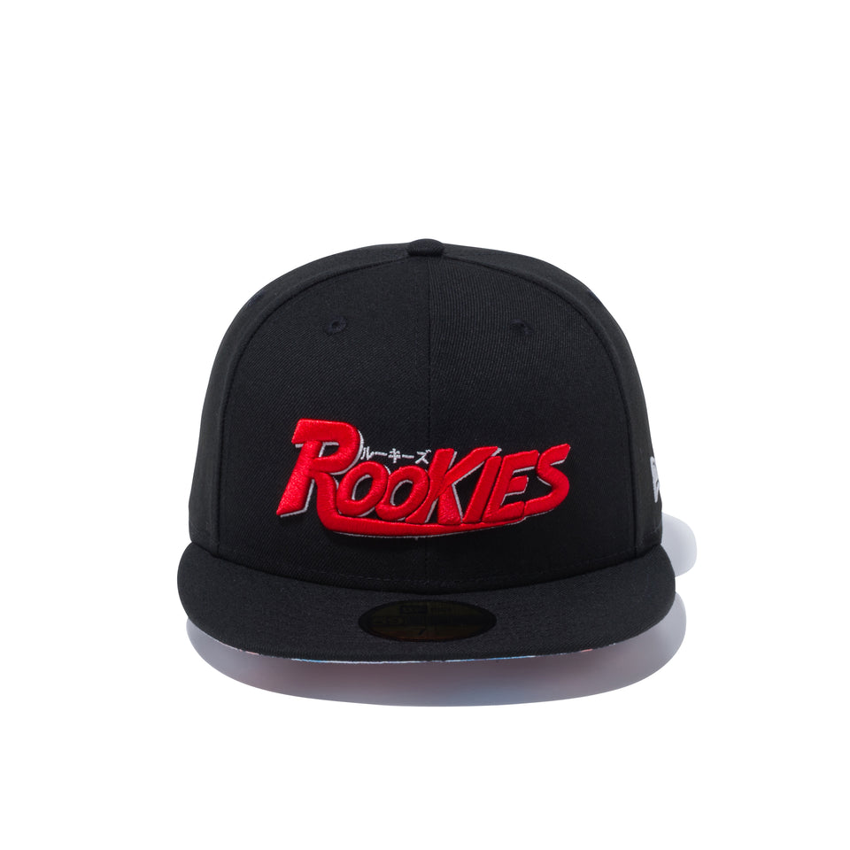 59FIFTY ROOKIES ルーキーズ タイトルロゴ ブラック プリントアンダーバイザー