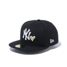 59FIFTY With Heart ニューヨーク・ヤンキース ブラック × スノーホワイト / メタリックゴールド