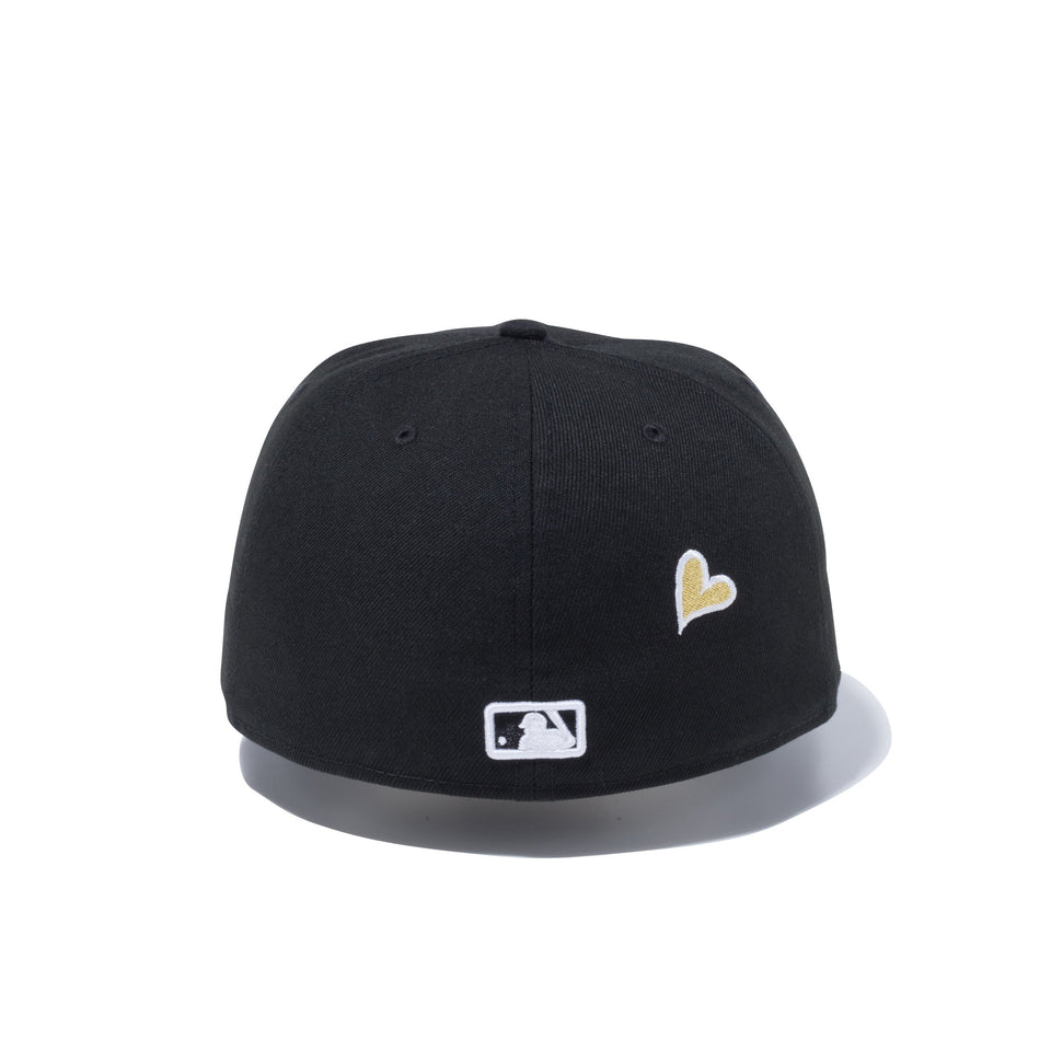 59FIFTY With Heart ニューヨーク・ヤンキース ブラック × スノーホワイト / メタリックゴールド