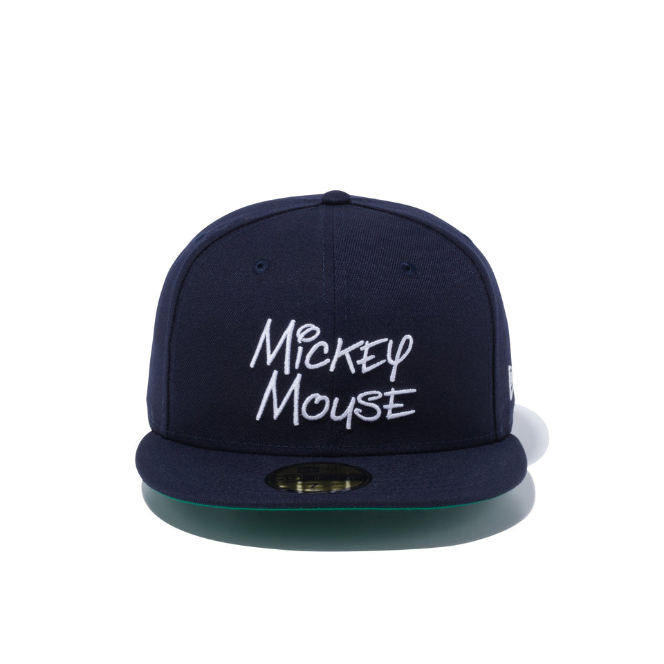 59FIFTY ディズニーミッキーマウス サイン ネイビー × スノーホワイト