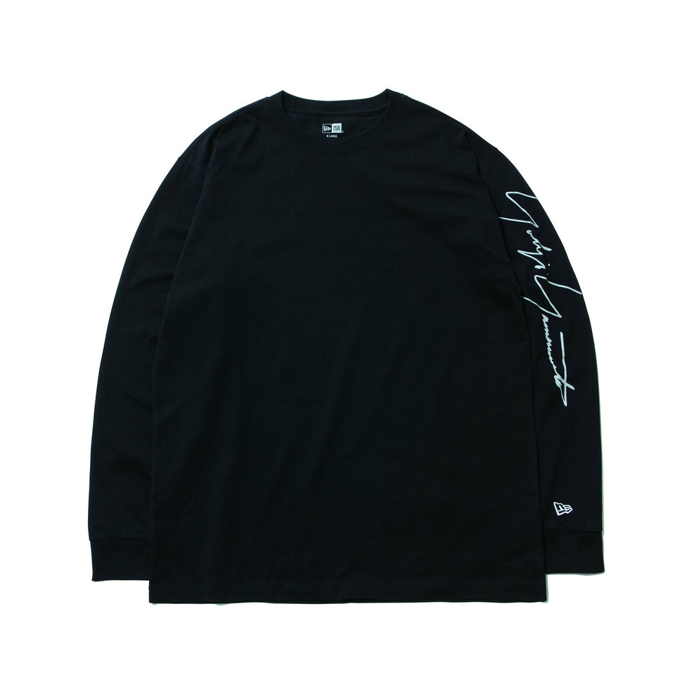 長袖 コットン Tシャツ Yohji Yamamoto SS20 シグネチャーロゴ ブラック レギュラーフィット