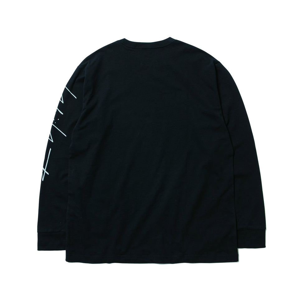 長袖 コットン Tシャツ Yohji Yamamoto SS20 シグネチャーロゴ ブラック レギュラーフィット