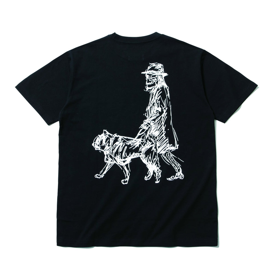 コットン Tシャツ Yohji Yamamoto SS20 ウォークドッグ ブラック レギュラーフィット