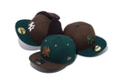 【ストア限定】 59FIFTY ドッグイヤー ビーフ＆ブロッコリー ウォルナット ダークグリーンバイザー