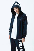 ウォームアップジャケット フードロゴ タイガーストライプラインカモネイビー × ホワイト 【 Performance Apparel 】