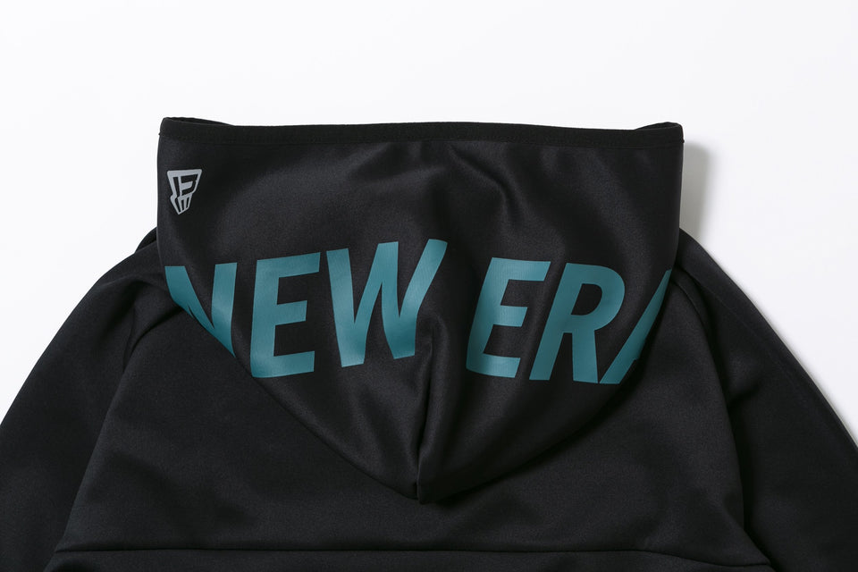 ウォームアップジャケット フードロゴ ブラック × シェイディッドグリーン 【 Performance Apparel 】