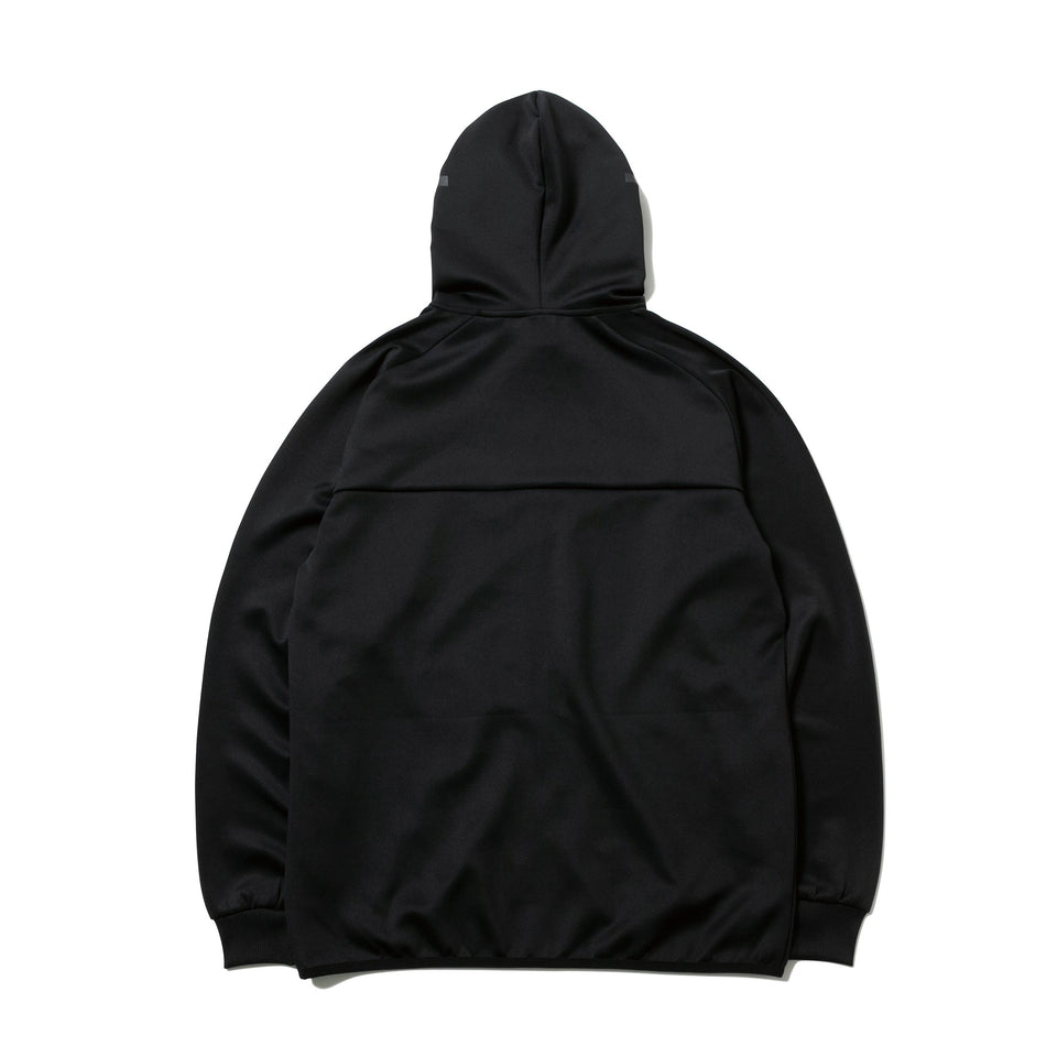 ウォームアップジャケット フードロゴ ブラック × ブラック 【 Performance Apparel 】