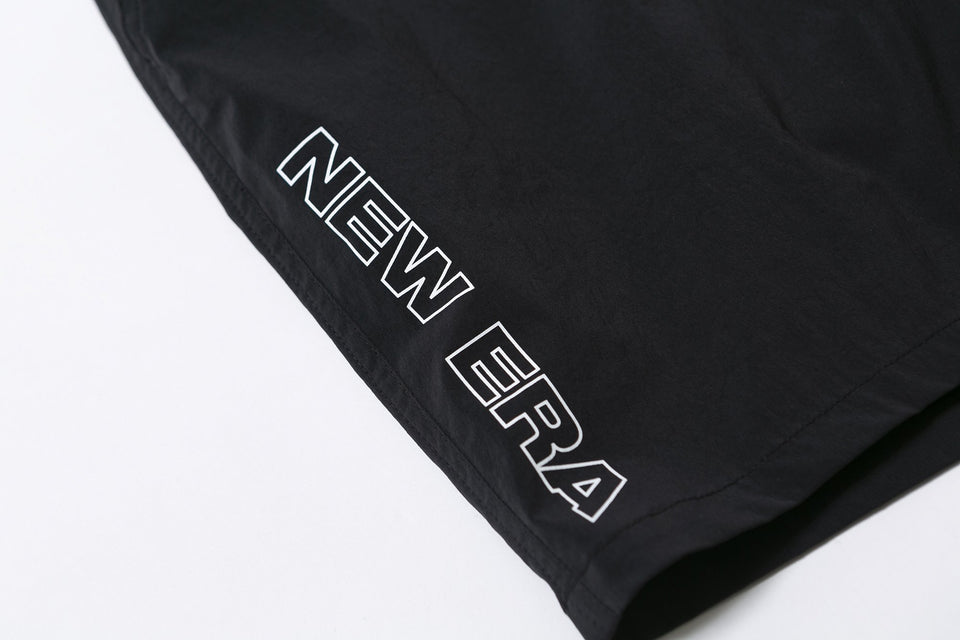 トラックハーフパンツ ニューエラ ワードマーク ブラック 【NEW ERA WORKOUT】