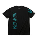 テック Tシャツ バーチカル ニューエラ ブラック × シェイディッドグリーン 【 Performance Apparel 】