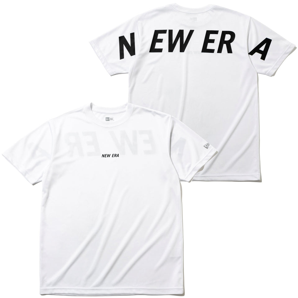 テック Tシャツ リアロゴ ニューエラ ホワイト × ブラック 【 Performance Apparel 】