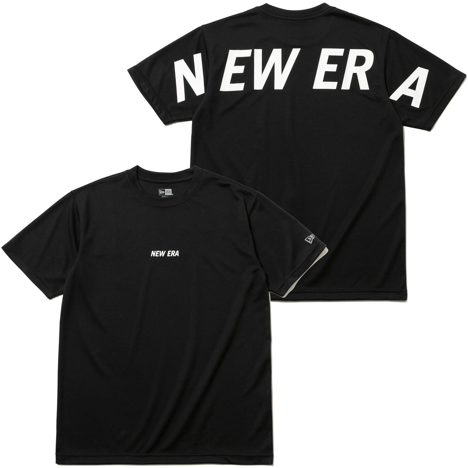 テック Tシャツ リアロゴ ニューエラ ブラック × ホワイト 【 Performance Apparel 】