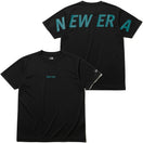 テック Tシャツ リアロゴ ニューエラ ブラック × シェイディッドグリーン 【 Performance Apparel 】