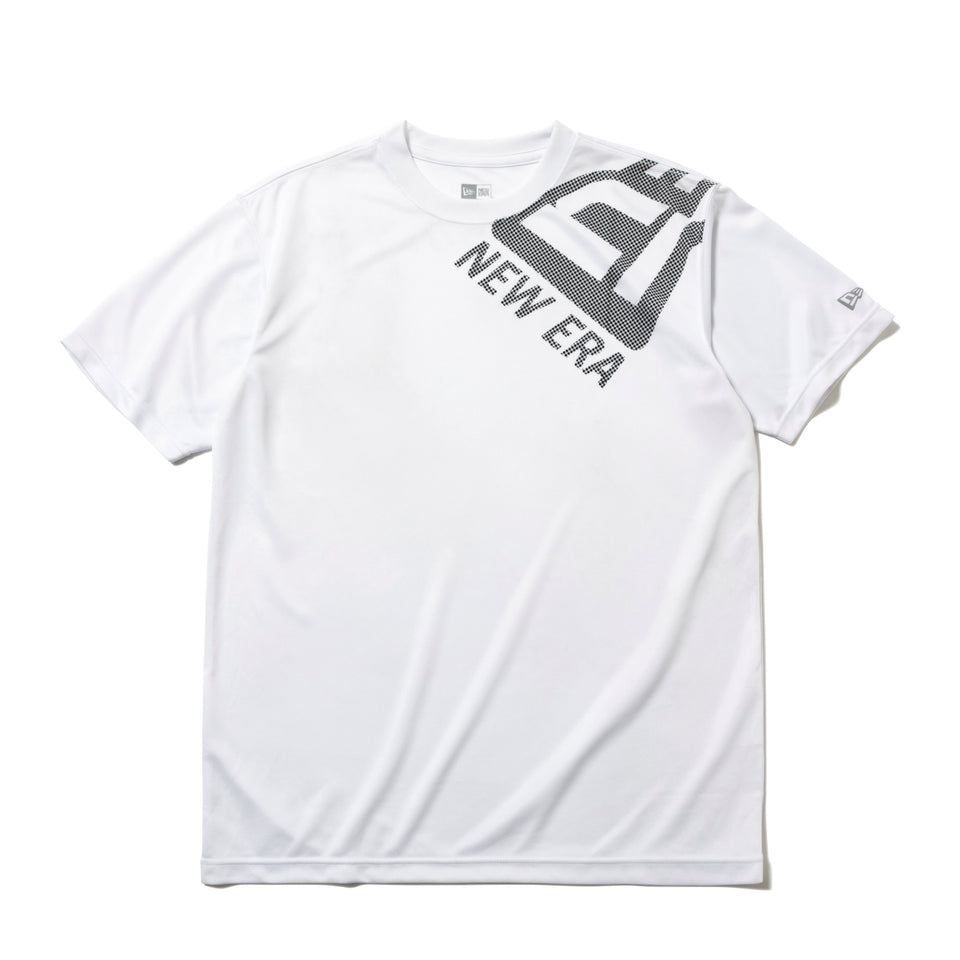 テック Tシャツ ドットフラッグ ショルダー ホワイト × ブラック 【 Performance Apparel 】