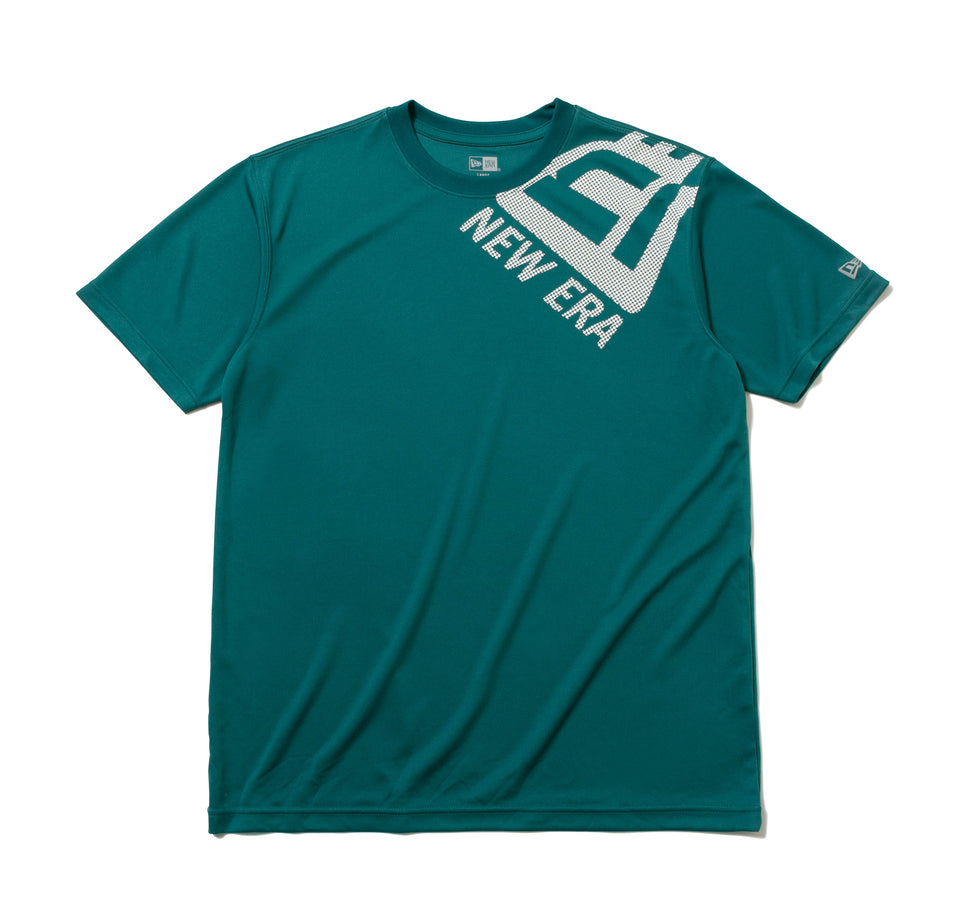 テック Tシャツ ドットフラッグ ショルダー シェイディッドグリーン × ホワイト 【 Performance Apparel 】