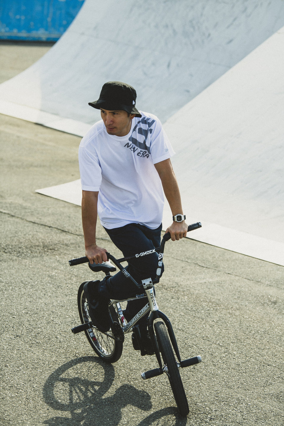 テック Tシャツ ドットフラッグ ショルダー シェイディッドグリーン × ホワイト 【 Performance Apparel 】