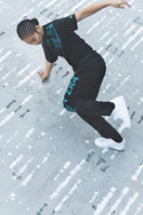 テック Tシャツ ドットフラッグ ショルダー シェイディッドグリーン × ホワイト 【 Performance Apparel 】