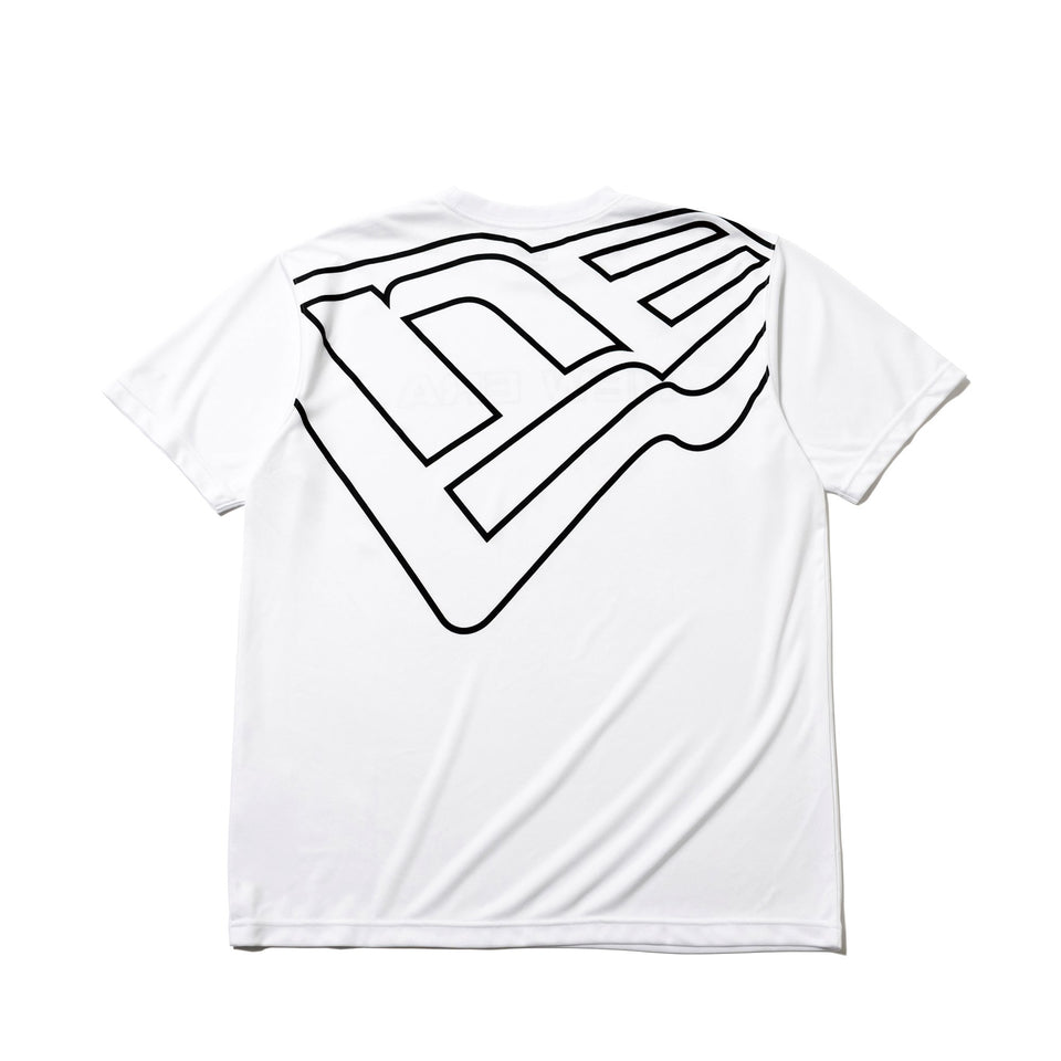 ラッシュ Tシャツ ニューエラ ワードマーク & リア ビッグフラッグ ホワイト 【NEW ERA WORKOUT】