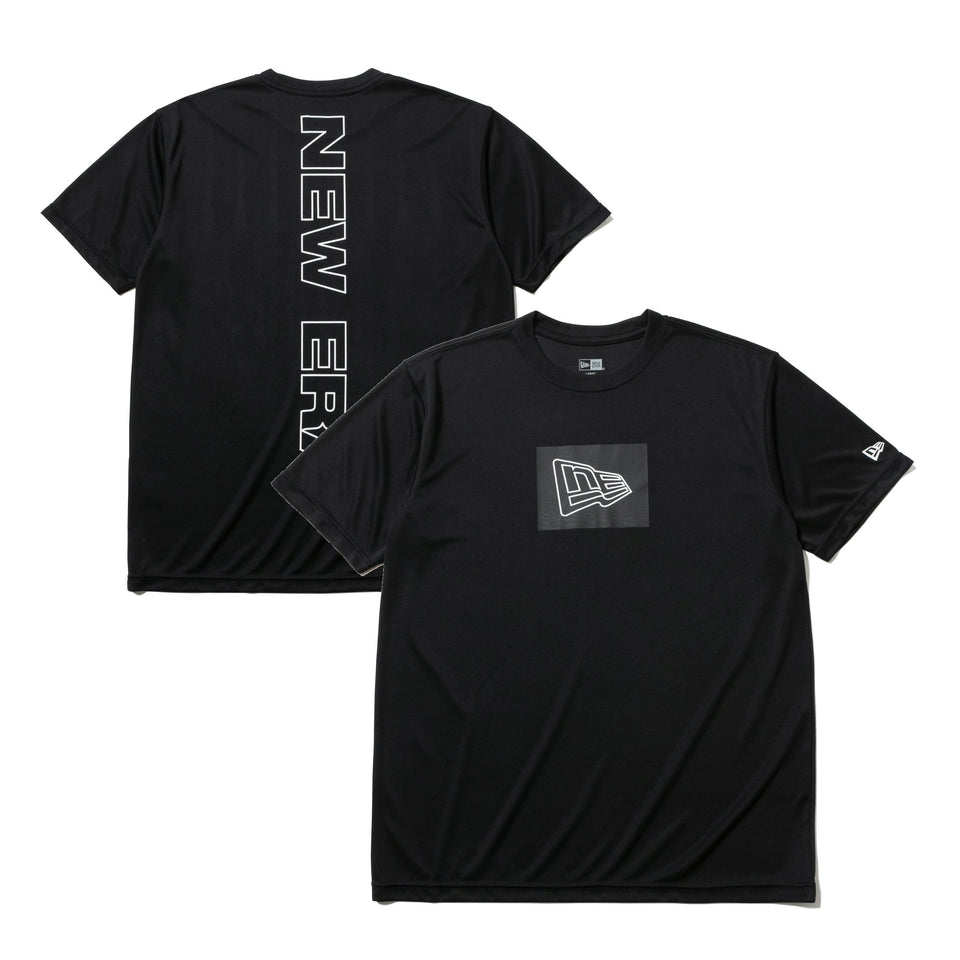 ラッシュ Tシャツ ボックス フラッグロゴ ニューエラ ワードマーク ブラック 【NEW ERA WORKOUT】