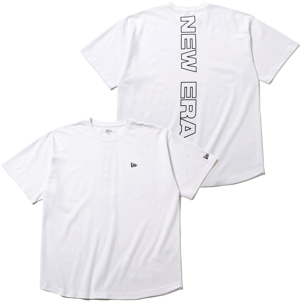 オーバーサイズド パフォーマンス Tシャツ フラッグ & リア ニューエラワードマーク ホワイト 【NEW ERA WORKOUT】
