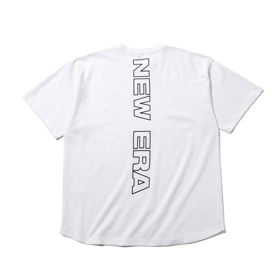 オーバーサイズド パフォーマンス Tシャツ フラッグ & リア ニューエラワードマーク ホワイト 【NEW ERA WORKOUT】