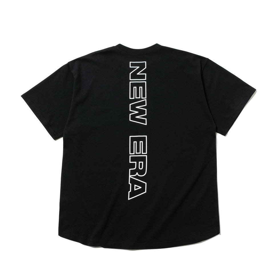オーバーサイズド パフォーマンス Tシャツ フラッグ & リア ニューエラワードマーク ブラック 【NEW ERA WORKOUT】