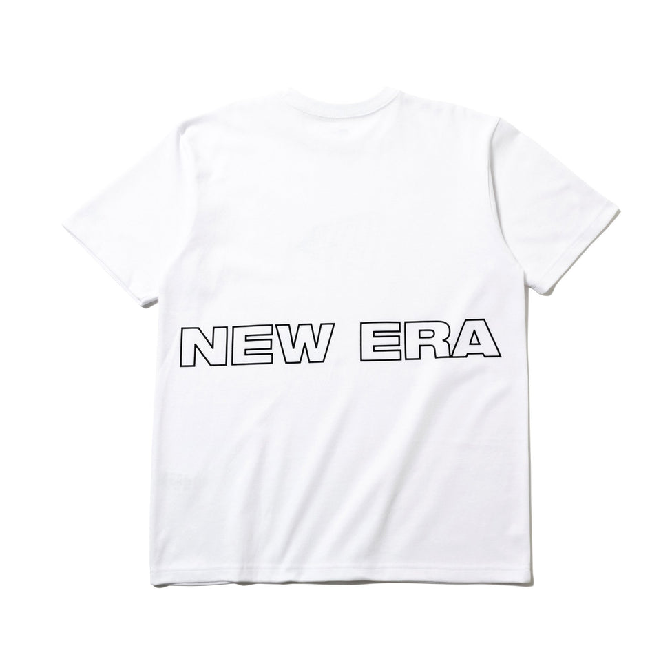 パフォーマンス Tシャツ アウトライン フラッグ & リア ニューエラワードマーク ホワイト 【NEW ERA WORKOUT】