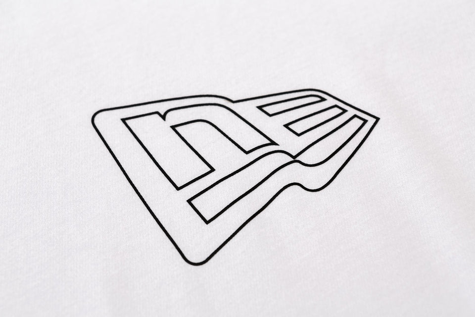 パフォーマンス Tシャツ アウトライン フラッグ & リア ニューエラワードマーク ホワイト 【NEW ERA WORKOUT】