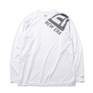 長袖 テックTシャツ ドットフラッグ ショルダー ホワイト × ブラック 【 Performance Apparel 】