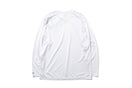 長袖 テックTシャツ ドットフラッグ ショルダー ホワイト × ブラック 【 Performance Apparel 】