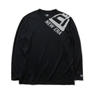 長袖 テックTシャツ ドットフラッグ ショルダー ブラック × ホワイト 【 Performance Apparel 】