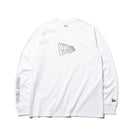 長袖 パフォーマンス Tシャツ アウトラインフラッグ & ワードマークスリーブ ホワイト 【NEW ERA WORKOUT】
