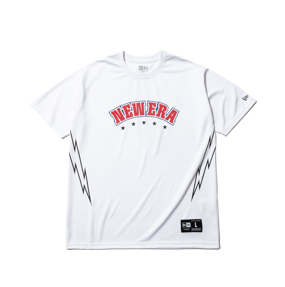 オンコート テックTシャツ バスケットボール NEW ERA ロゴ ホワイト 【NEW ERA BASKETBALL】