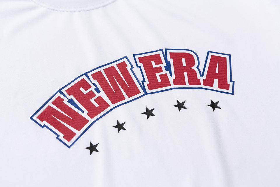 オンコート テックTシャツ バスケットボール NEW ERA ロゴ ホワイト 【NEW ERA BASKETBALL】
