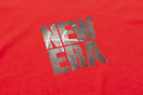 パフォーマンス Tシャツ スクエアニューエラ ロゴ レッド 【NEW ERA BASKETBALL】