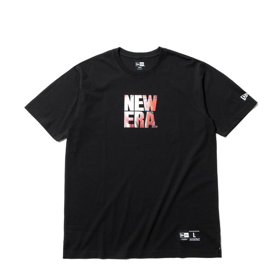 パフォーマンス Tシャツ スクエアニューエラ ロゴ ブラック 【NEW ERA BASKETBALL】