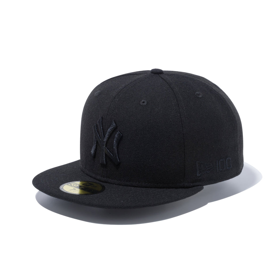 【ストア限定】 59FIFTY ニューヨーク・ヤンキース ニューエラ 100周年ロゴ サイド ブラック × ブラック 【100th Monthly Limited】