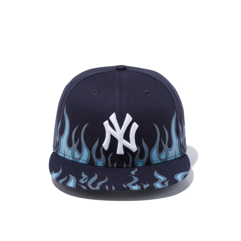 9FIFTY ファイヤーパターン ニューヨーク・ヤンキース ネイビー × スノーホワイト