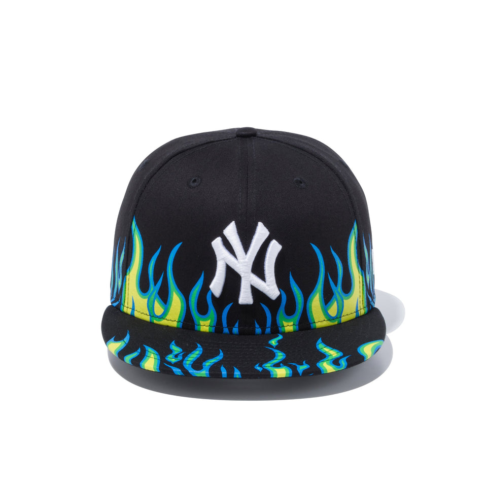 9FIFTY ファイヤーパターン ニューヨーク・ヤンキース ブラック × スノーホワイト