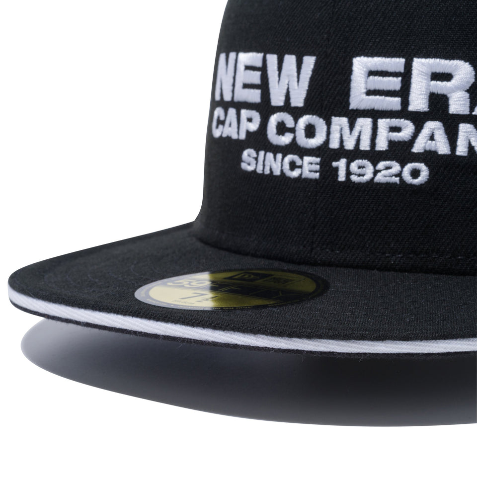 59FIFTY サンドイッチバイザー NEW ERA CAP COMPANY 1920 ブラック × ホワイト