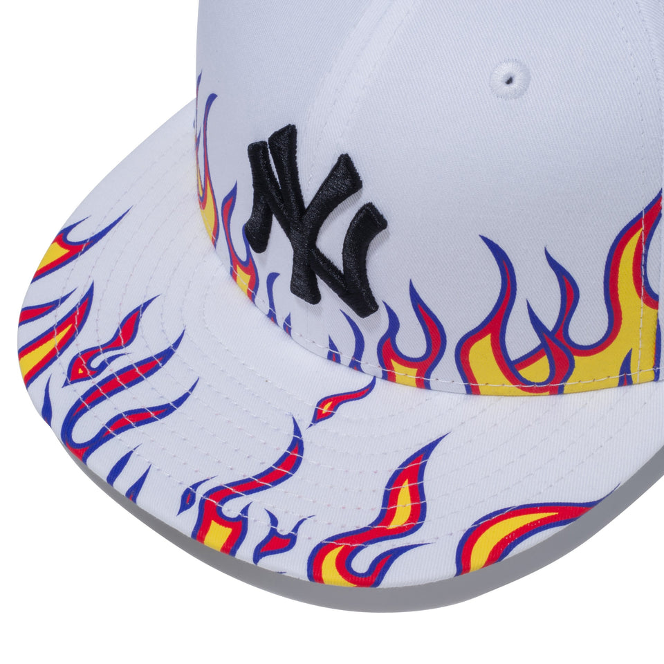 59FIFTY ファイヤーパターン ニューヨーク・ヤンキース ホワイト × ブラック