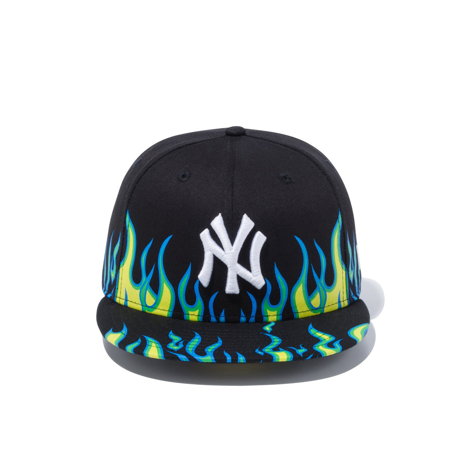 59FIFTY ファイヤーパターン ニューヨーク・ヤンキース ブラック × スノーホワイト