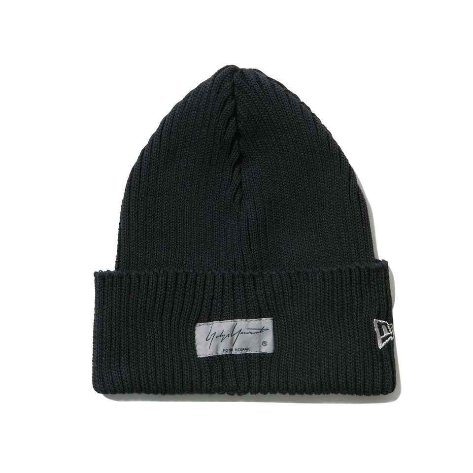 ミリタリーカフニット Yohji Yamamoto トラベルシリーズ COOLMAX シグネチャーロゴ ブラック